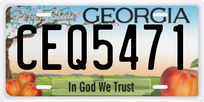 GA license plate CEQ5471