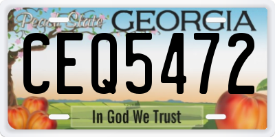 GA license plate CEQ5472