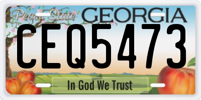 GA license plate CEQ5473
