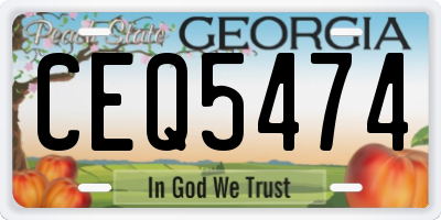 GA license plate CEQ5474