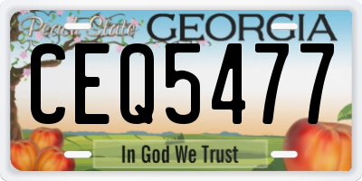 GA license plate CEQ5477