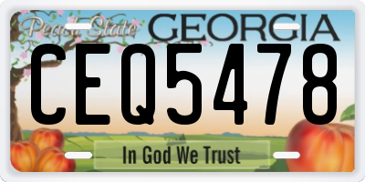 GA license plate CEQ5478