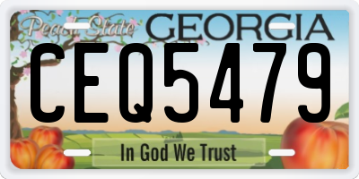 GA license plate CEQ5479