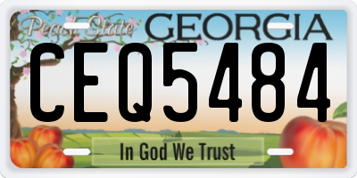 GA license plate CEQ5484