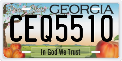 GA license plate CEQ5510