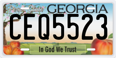 GA license plate CEQ5523