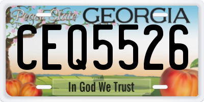 GA license plate CEQ5526