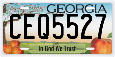 GA license plate CEQ5527
