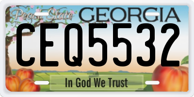 GA license plate CEQ5532