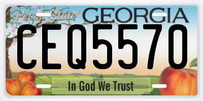 GA license plate CEQ5570