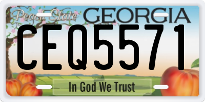GA license plate CEQ5571