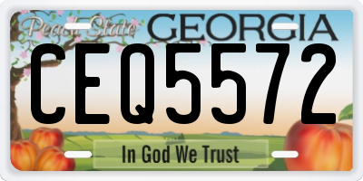 GA license plate CEQ5572