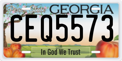 GA license plate CEQ5573