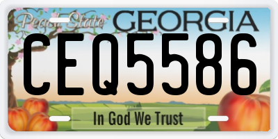 GA license plate CEQ5586