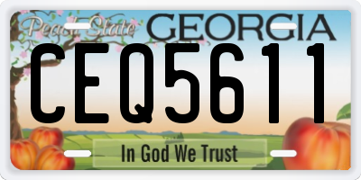 GA license plate CEQ5611