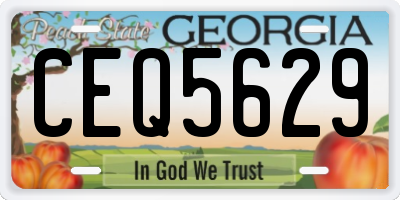 GA license plate CEQ5629