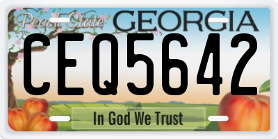 GA license plate CEQ5642