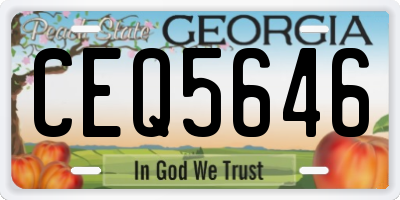 GA license plate CEQ5646