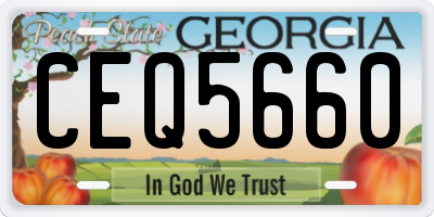 GA license plate CEQ5660