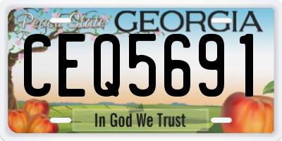 GA license plate CEQ5691