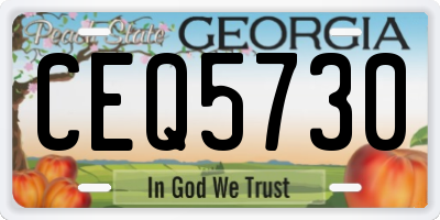 GA license plate CEQ5730