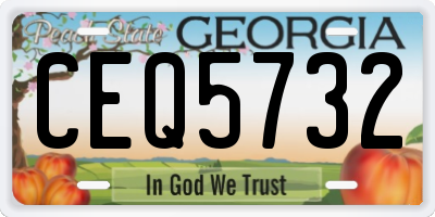 GA license plate CEQ5732