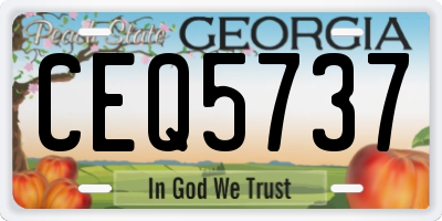 GA license plate CEQ5737