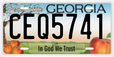GA license plate CEQ5741