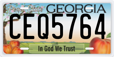 GA license plate CEQ5764