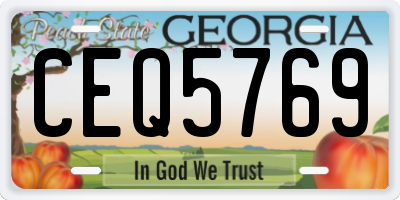 GA license plate CEQ5769