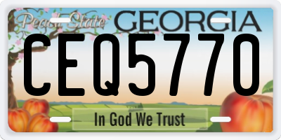 GA license plate CEQ5770