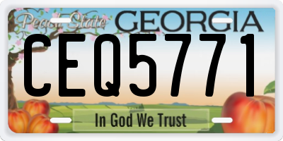GA license plate CEQ5771