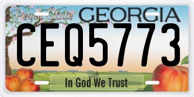 GA license plate CEQ5773