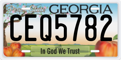 GA license plate CEQ5782
