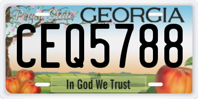 GA license plate CEQ5788