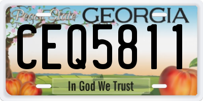GA license plate CEQ5811