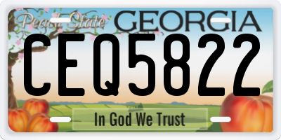 GA license plate CEQ5822