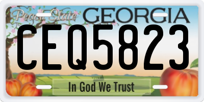 GA license plate CEQ5823