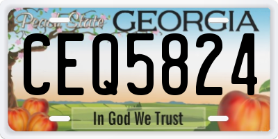 GA license plate CEQ5824