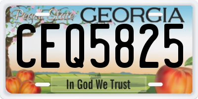 GA license plate CEQ5825