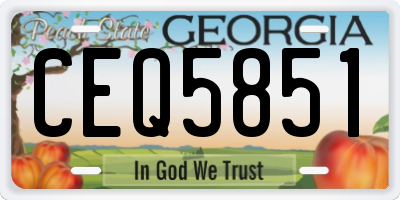 GA license plate CEQ5851