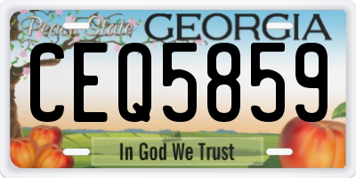 GA license plate CEQ5859