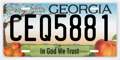 GA license plate CEQ5881