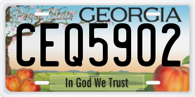 GA license plate CEQ5902