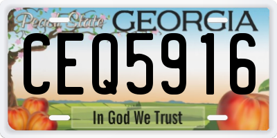 GA license plate CEQ5916