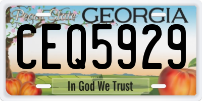 GA license plate CEQ5929