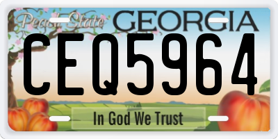 GA license plate CEQ5964