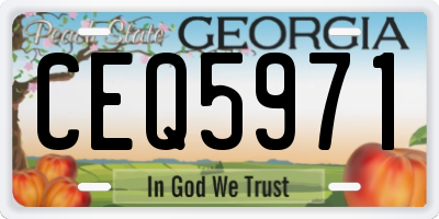 GA license plate CEQ5971