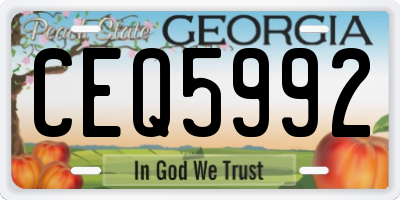 GA license plate CEQ5992