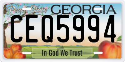GA license plate CEQ5994